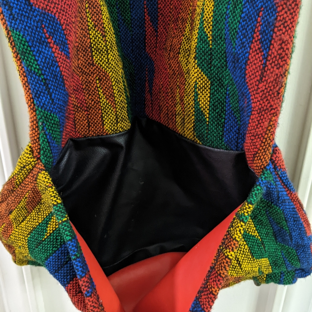 Rainbow Fabric Woven Bag - Picture 3 of 12